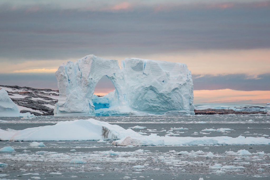 Ice Arch near Pleneau Island, Girard Bay, Lemaire Channel, Antarctica