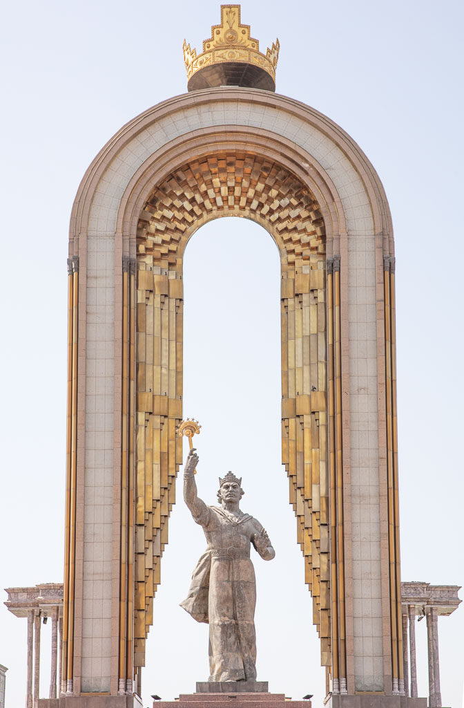 Ismoil Somoni Statue, Rudaki Park, Dushanbe, Tajikistan